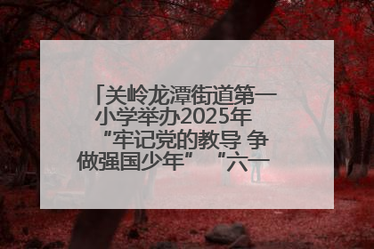 关岭龙潭街道第一小学举办2025年“牢记党的教导 争做强国少年”“六一”文艺汇演活动
