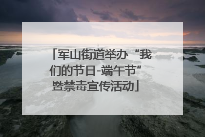 军山街道举办“我们的节日-端午节”暨禁毒宣传活动