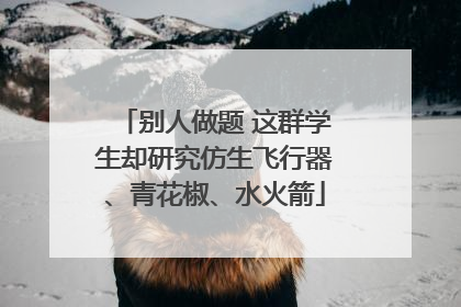 别人做题 这群学生却研究仿生飞行器、青花椒、水火箭