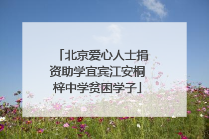 北京爱心人士捐资助学宜宾江安桐梓中学贫困学子