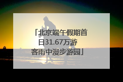 北京端午假期首日31.67万游客雨中漫步游园