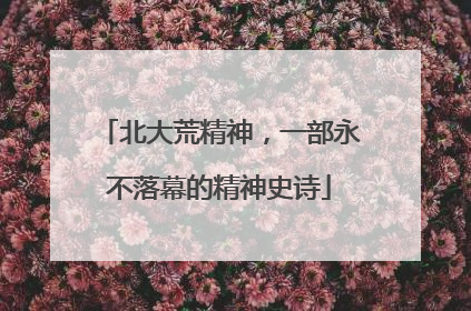 北大荒精神，一部永不落幕的精神史诗