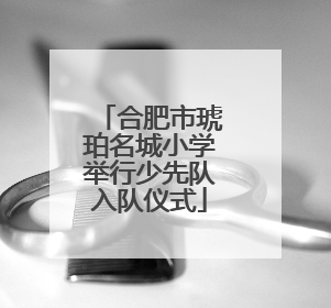 合肥市琥珀名城小学举行少先队入队仪式