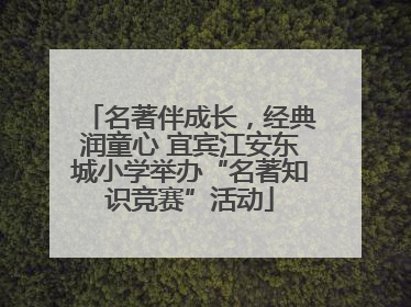 名著伴成长，经典润童心 宜宾江安东城小学举办“名著知识竞赛”活动