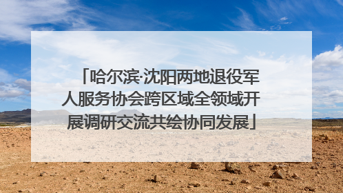 哈尔滨·沈阳两地退役军人服务协会跨区域全领域开展调研交流共绘协同发展