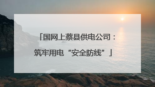 国网上蔡县供电公司：筑牢用电“安全防线”
