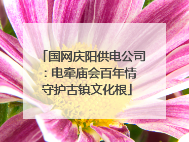 国网庆阳供电公司：电牵庙会百年情 守护古镇文化根