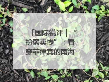 国际锐评｜“扮弱卖惨”：看穿菲律宾的南海讹诈策略