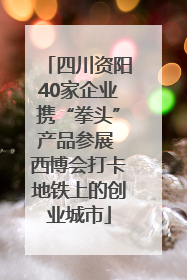 四川资阳40家企业携“拳头”产品参展 西博会打卡地铁上的创业城市