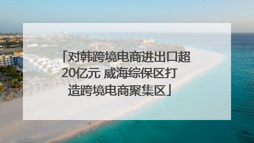 对韩跨境电商进出口超20亿元 威海综保区打造跨境电商聚集区