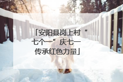 安阳县岗上村“七个一”庆七一 传承红色力量