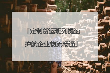 定制货运班列提速 护航企业物流畅通