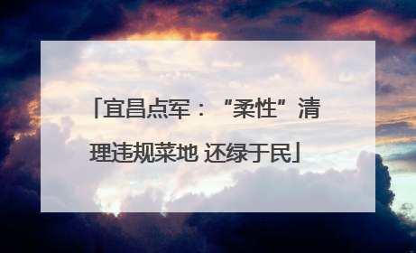 宜昌点军：“柔性”清理违规菜地 还绿于民