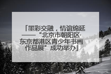 墨彩交融，情谊绵延——“北京市朝阳区·东京都港区青少年书画作品展”成功举办