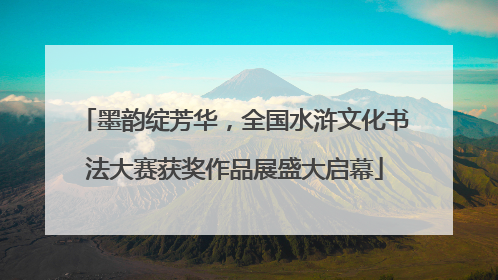 墨韵绽芳华,全国水浒文化书法大赛获奖作品展盛大启幕