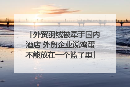 外贸羽绒被牵手国内酒店 外贸企业说鸡蛋不能放在一个篮子里