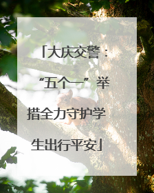 大庆交警：“五个一”举措全力守护学生出行平安