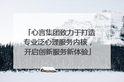 心言集团致力于打造专业泛心理服务内核，开启创新服务新体验
