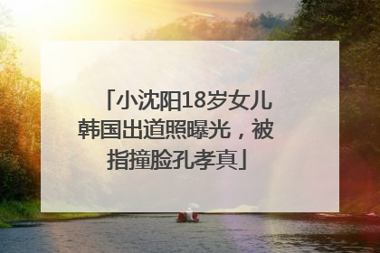 小沈阳18岁女儿韩国出道照曝光，被指撞脸孔孝真