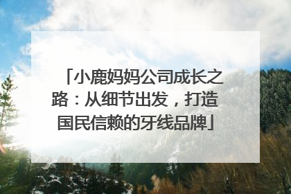 小鹿妈妈公司成长之路：从细节出发，打造国民信赖的牙线品牌