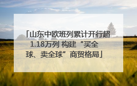 山东中欧班列累计开行超1.18万列 构建“买全球、卖全球”商贸格局