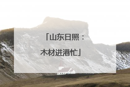 山东日照：木材进港忙