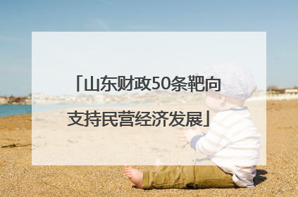 山东财政50条靶向支持民营经济发展