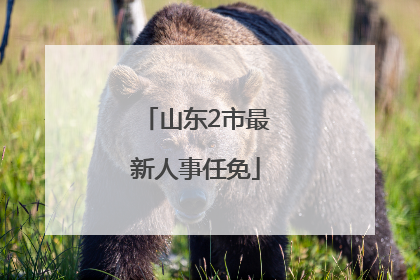 山东2市最新人事任免