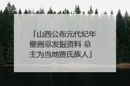 山西公布元代纪年壁画墓发掘资料 墓主为当地贾氏族人
