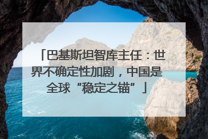 巴基斯坦智库主任：世界不确定性加剧，中国是全球“稳定之锚”