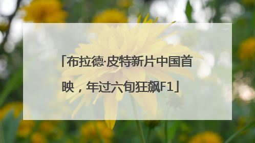 布拉德·皮特新片中国首映，年过六旬狂飙F1