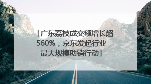 广东荔枝成交额增长超560%，京东发起行业最大规模助销行动