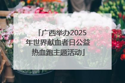 广西举办2025年世界献血者日公益热血跑主题活动