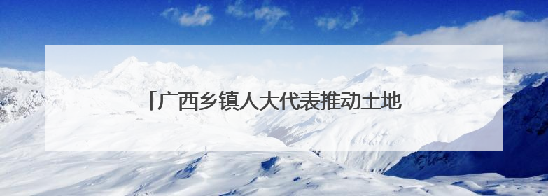广西乡镇人大代表推动土地盘活 撂荒地变“致富园”
