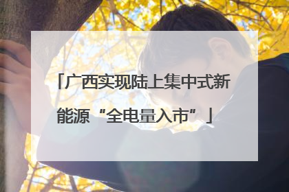 广西实现陆上集中式新能源“全电量入市”