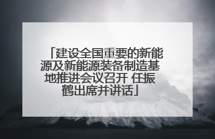 建设全国重要的新能源及新能源装备制造基地推进会议召开 任振鹤出席并讲话