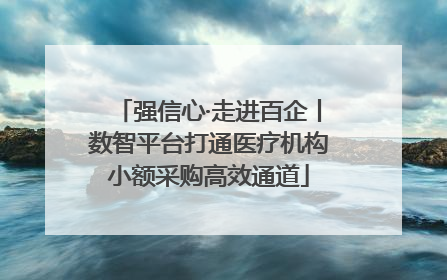 强信心·走进百企丨数智平台打通医疗机构小额采购高效通道