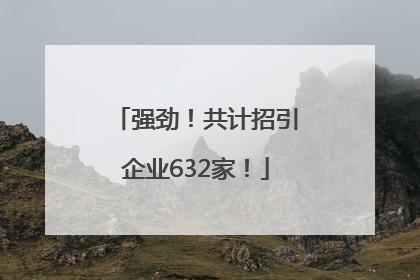 强劲！共计招引企业632家！