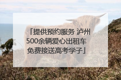 提供预约服务 泸州500余辆爱心出租车免费接送高考学子