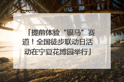 提前体验“银马”赛道！全国徒步联动日活动在宁夏花博园举行