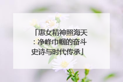 惠女精神照海天：净峰巾帼的奋斗史诗与时代传承
