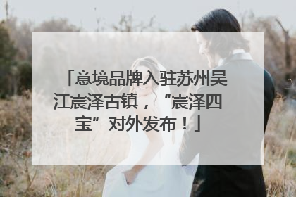 意境品牌入驻苏州吴江震泽古镇，“震泽四宝”对外发布！
