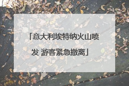 意大利埃特纳火山喷发 游客紧急撤离