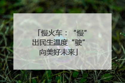 慢火车：“慢”出民生温度“驶”向美好未来