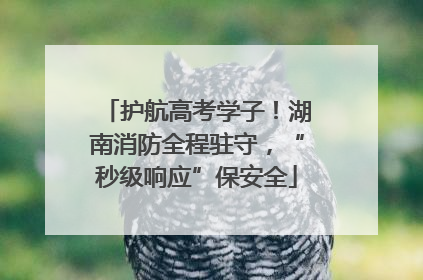 护航高考学子！湖南消防全程驻守，“秒级响应”保安全