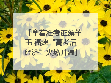 拿着准考证薅羊毛 福建“高考后经济”火热升温