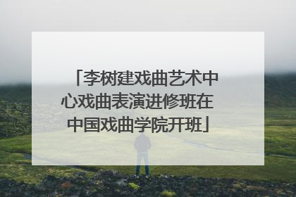 李树建戏曲艺术中心戏曲表演进修班在中国戏曲学院开班