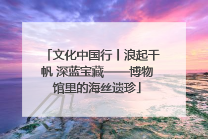 文化中国行丨浪起千帆 深蓝宝藏——博物馆里的海丝遗珍