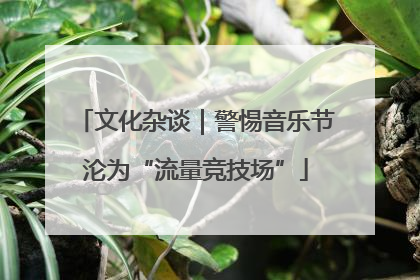文化杂谈｜警惕音乐节沦为“流量竞技场”