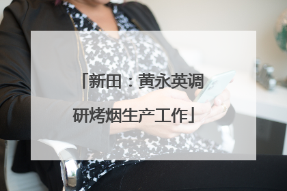 新田：黄永英调研烤烟生产工作